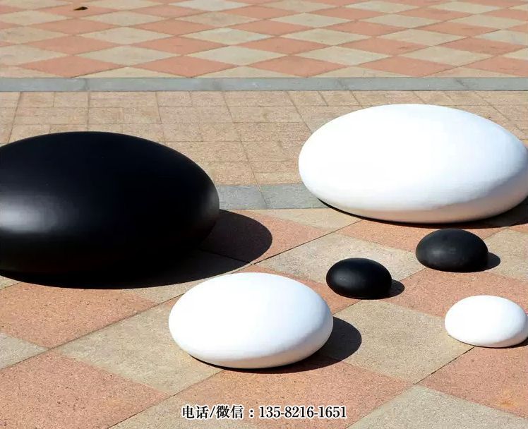 玻璃钢仿真围棋棋子雕塑摆件